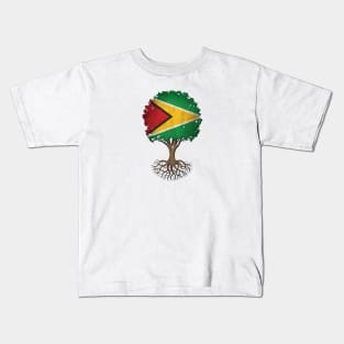 Tree of Life with Guyanese Flag Kids T-Shirt